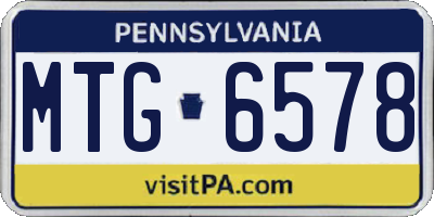PA license plate MTG6578