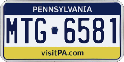 PA license plate MTG6581