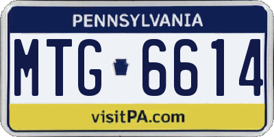 PA license plate MTG6614