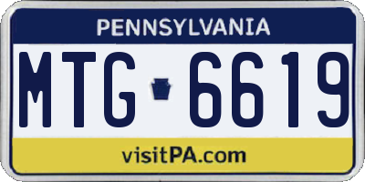 PA license plate MTG6619