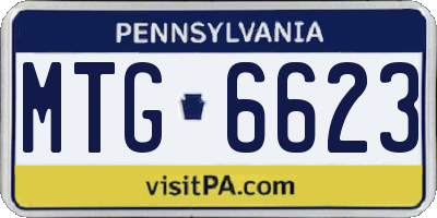 PA license plate MTG6623