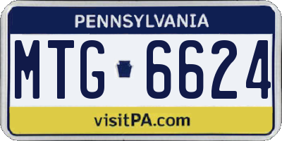 PA license plate MTG6624