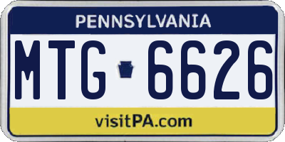 PA license plate MTG6626