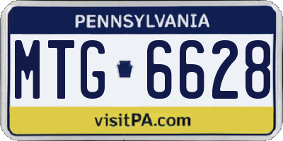 PA license plate MTG6628