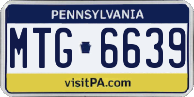 PA license plate MTG6639