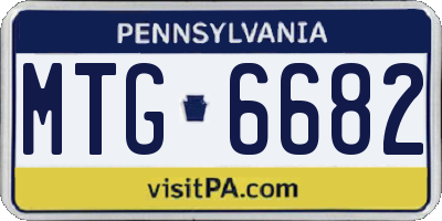 PA license plate MTG6682