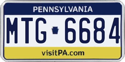 PA license plate MTG6684