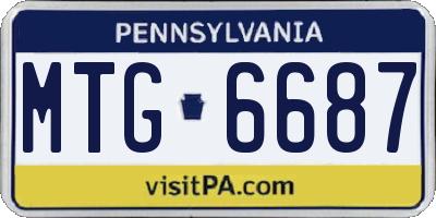 PA license plate MTG6687