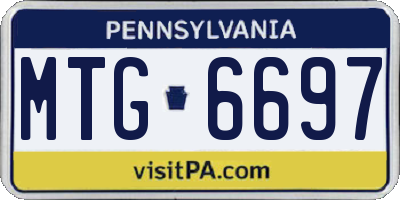 PA license plate MTG6697