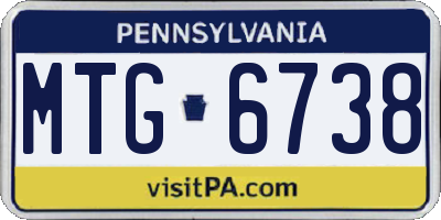 PA license plate MTG6738