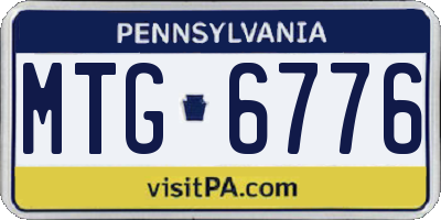 PA license plate MTG6776