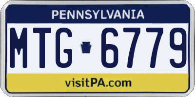PA license plate MTG6779