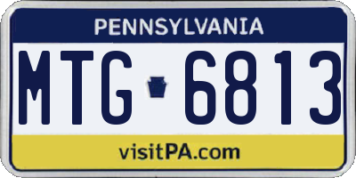 PA license plate MTG6813