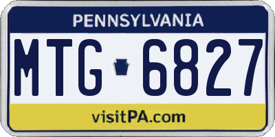 PA license plate MTG6827