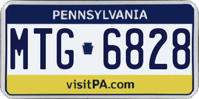 PA license plate MTG6828