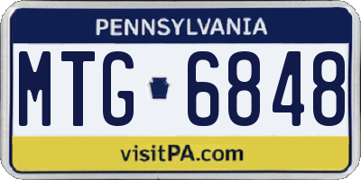 PA license plate MTG6848