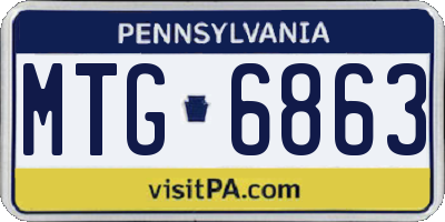 PA license plate MTG6863