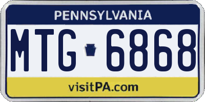 PA license plate MTG6868
