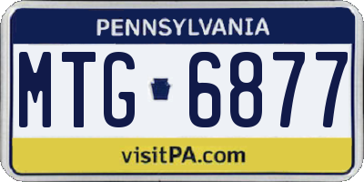 PA license plate MTG6877