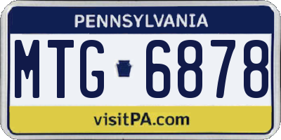 PA license plate MTG6878