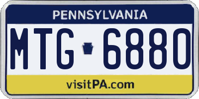 PA license plate MTG6880
