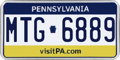 PA license plate MTG6889