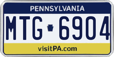 PA license plate MTG6904