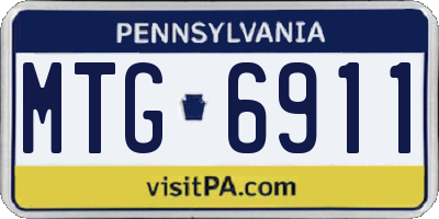 PA license plate MTG6911