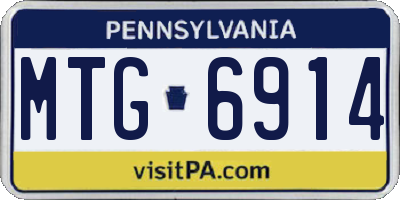 PA license plate MTG6914
