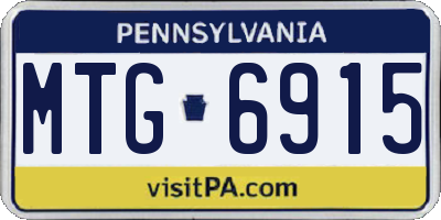 PA license plate MTG6915