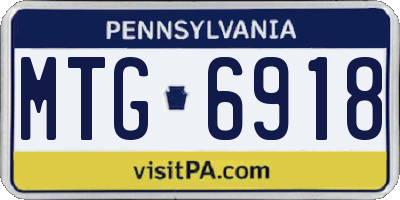 PA license plate MTG6918