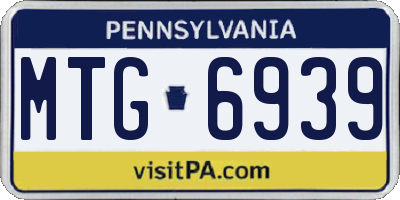 PA license plate MTG6939