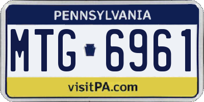 PA license plate MTG6961