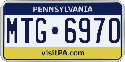 PA license plate MTG6970