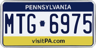 PA license plate MTG6975