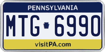 PA license plate MTG6990