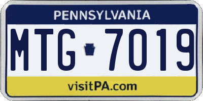 PA license plate MTG7019