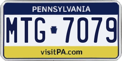 PA license plate MTG7079