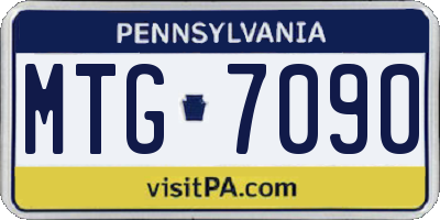 PA license plate MTG7090