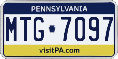 PA license plate MTG7097