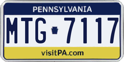 PA license plate MTG7117