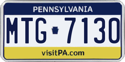 PA license plate MTG7130