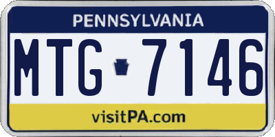 PA license plate MTG7146