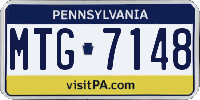 PA license plate MTG7148