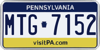 PA license plate MTG7152