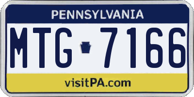PA license plate MTG7166