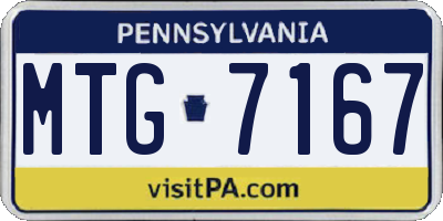 PA license plate MTG7167