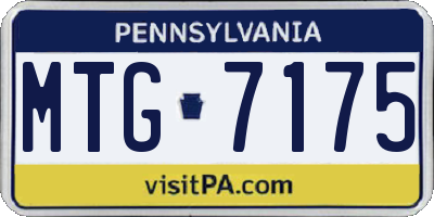 PA license plate MTG7175