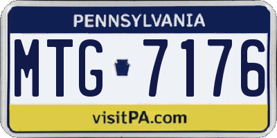 PA license plate MTG7176