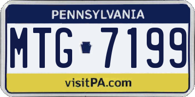PA license plate MTG7199